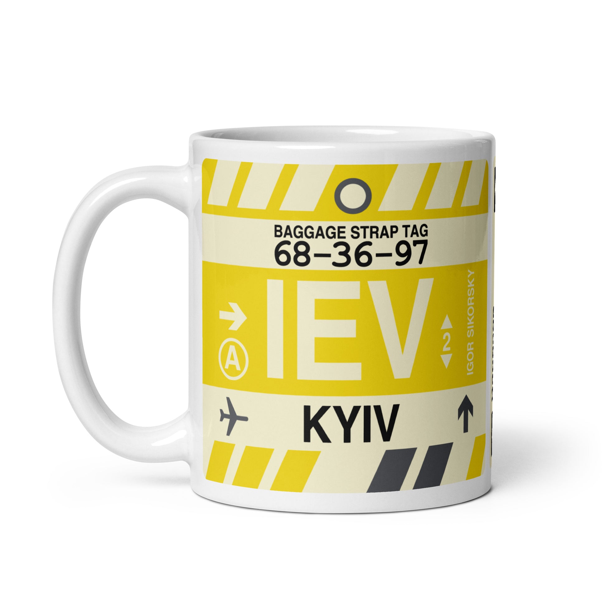 Travel Gift Coffee Mug • IEV Kyiv Souvenir • YHM Designs - Image 02