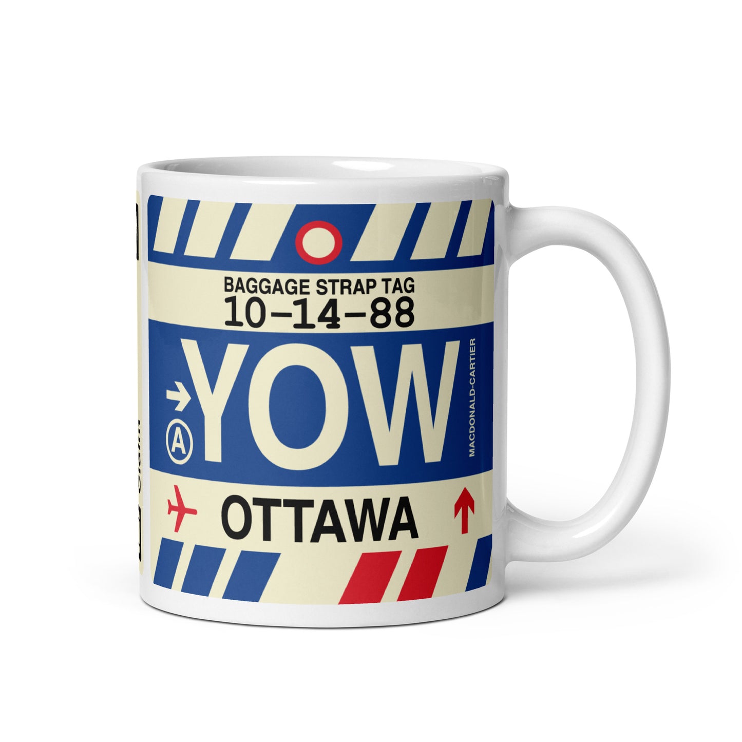 Travel-Themed Coffee Mug • YOW Ottawa • YHM Designs - Image 01
