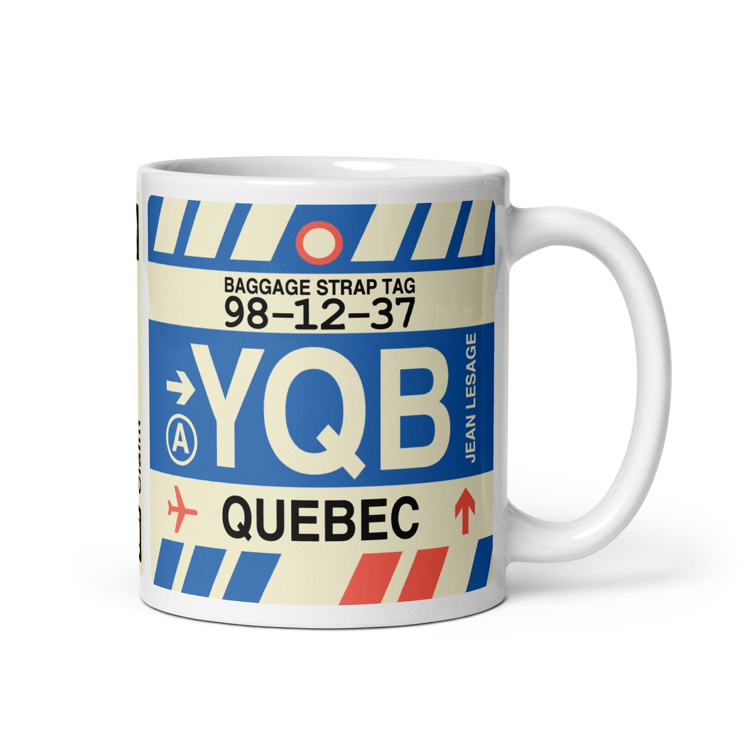 Travel-Themed Coffee Mug • YQB Quebec City • YHM Designs - Image 01