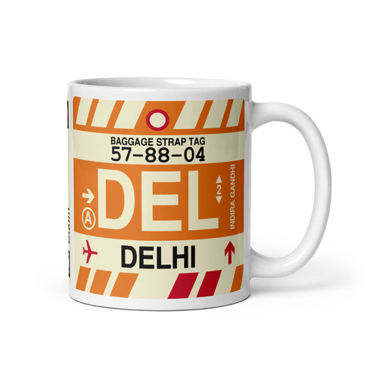 Travel-Themed Coffee Mug • DEL Delhi • YHM Designs - Image 01