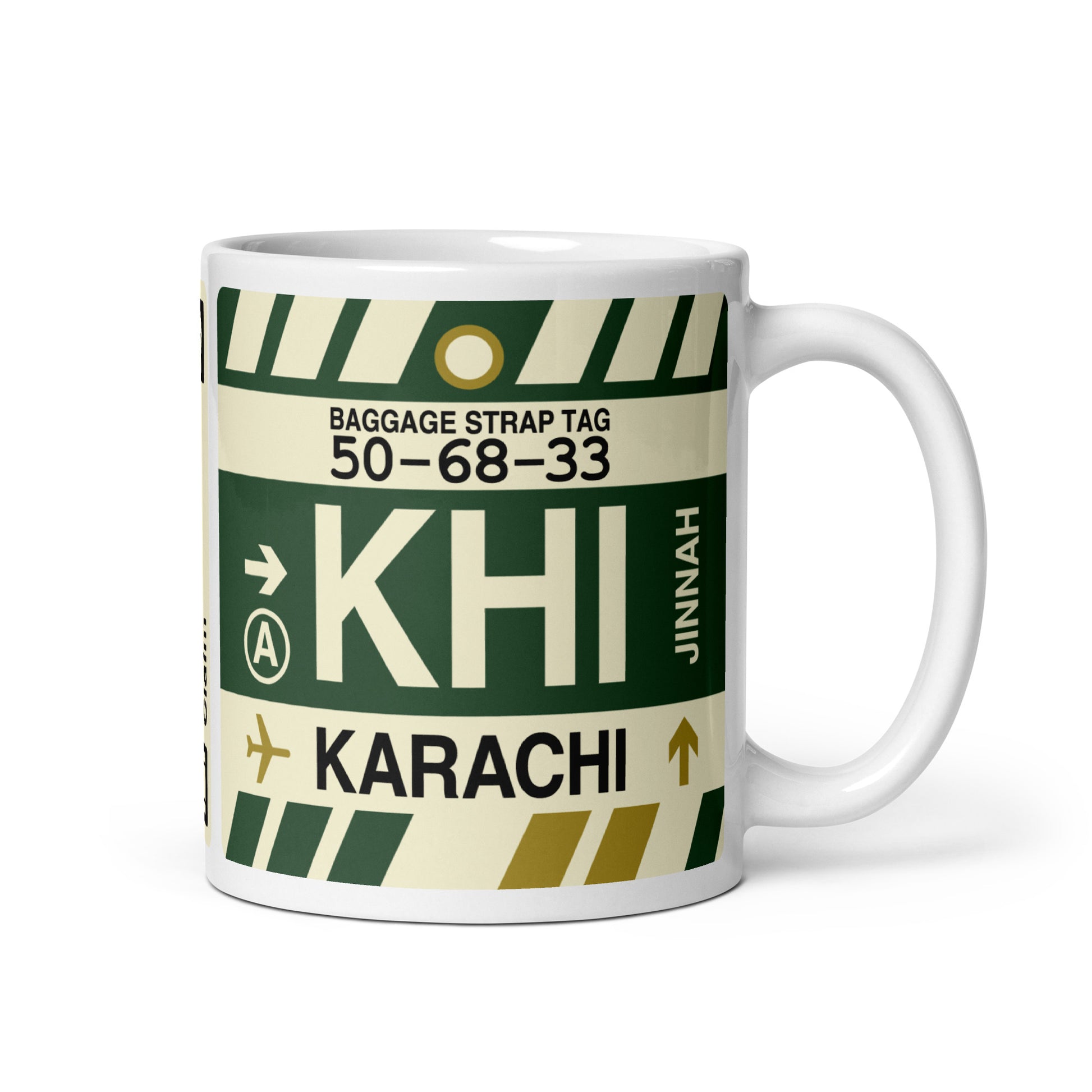 Travel-Themed Coffee Mug • KHI Karachi • YHM Designs - Image 01