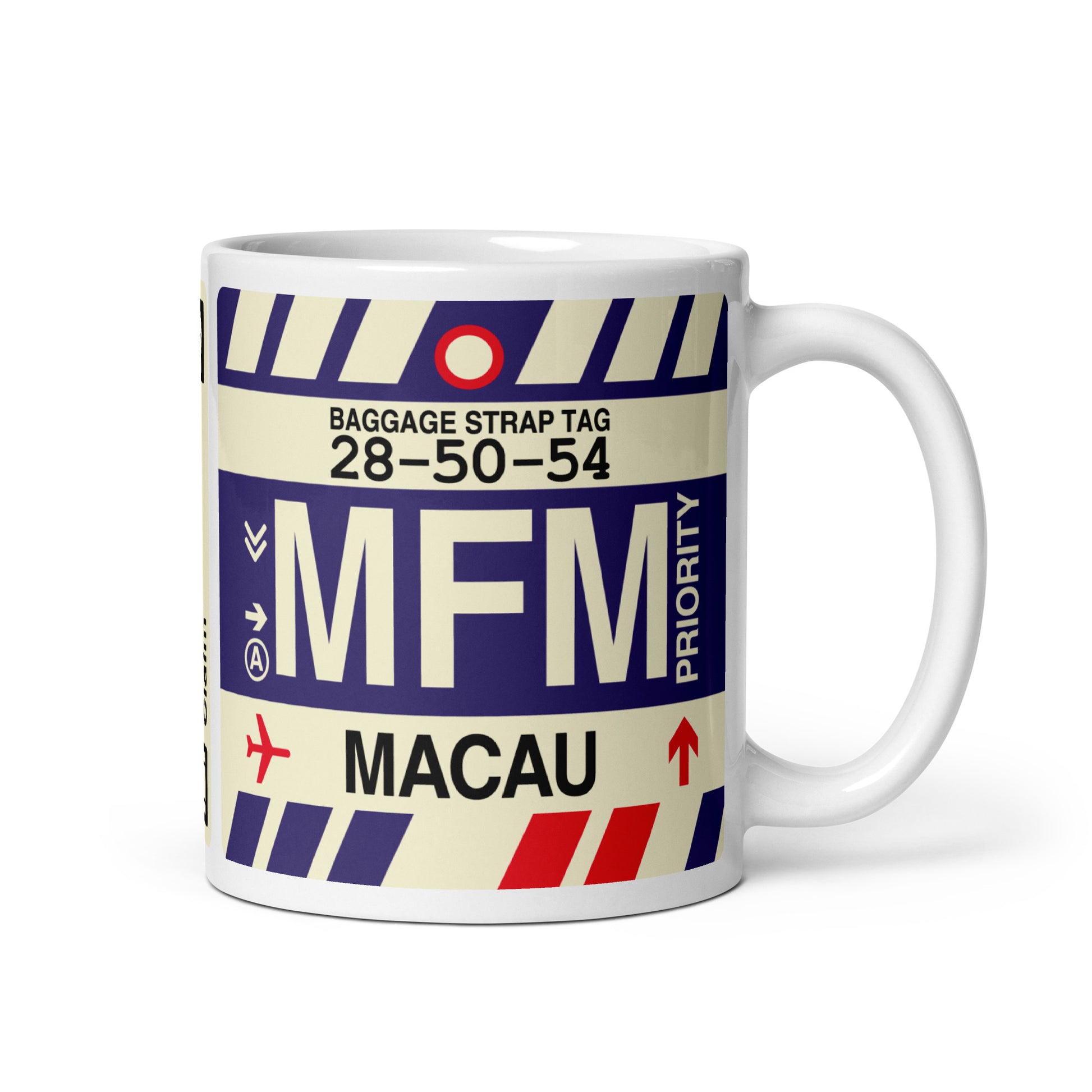 Travel-Themed Coffee Mug • MFM Macau • YHM Designs - Image 01