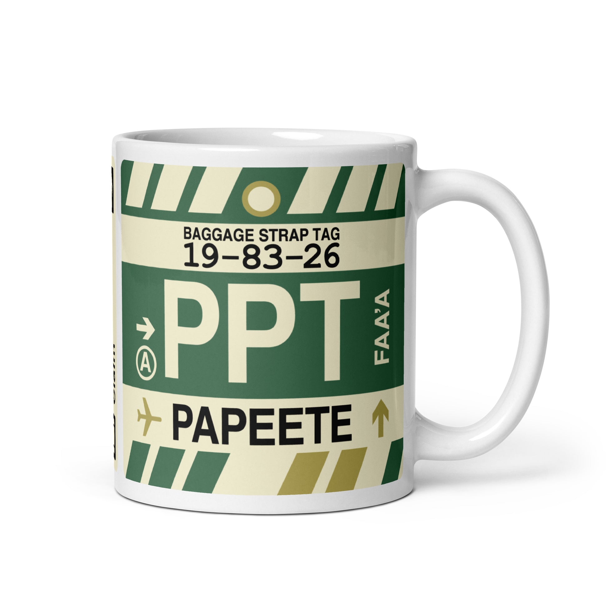 Travel-Themed Coffee Mug • PPT Papeete • YHM Designs - Image 01