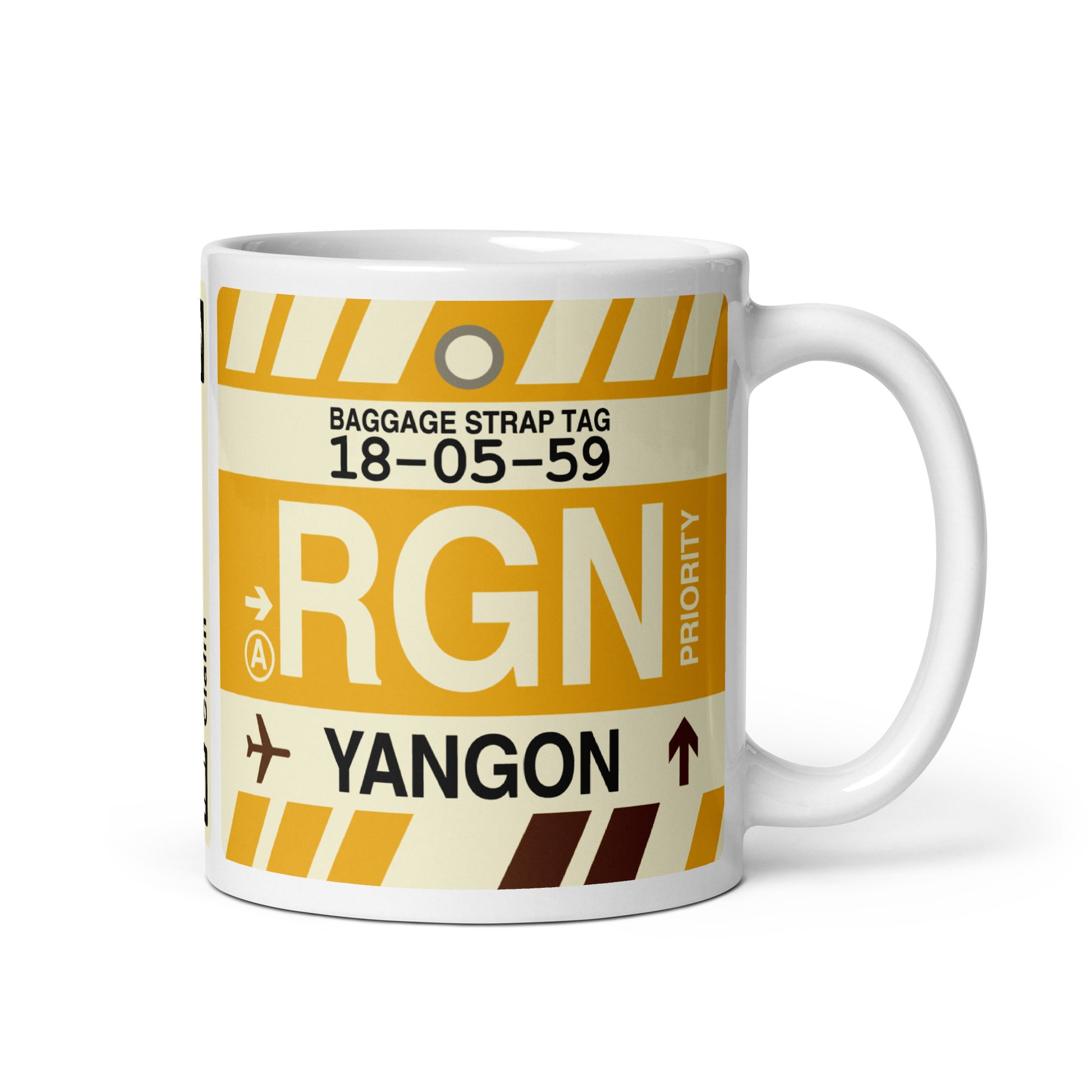 Travel-Themed Coffee Mug • RGN Yangon • YHM Designs - Image 01