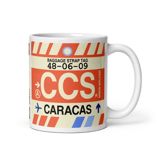 Travel-Themed Coffee Mug • CCS Caracas • YHM Designs - Image 01