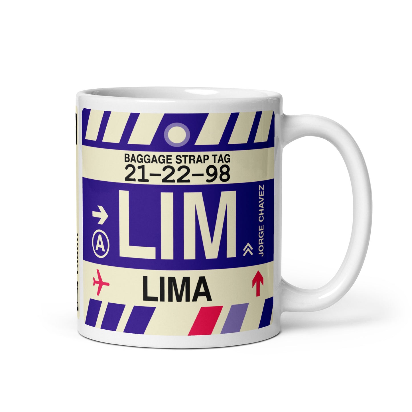 Travel-Themed Coffee Mug • LIM Lima • YHM Designs - Image 01
