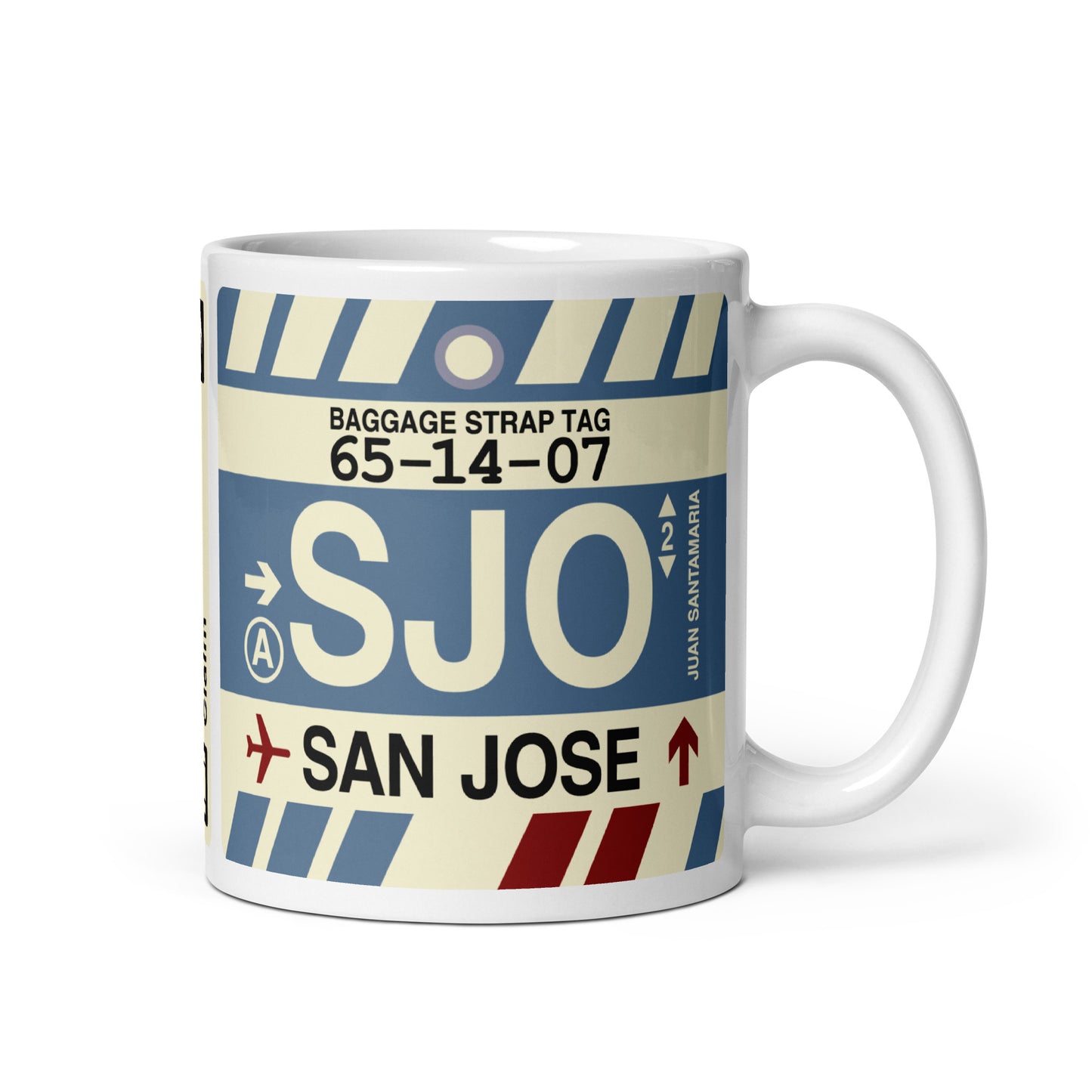 Travel-Themed Coffee Mug • SJO San Jose • YHM Designs - Image 01