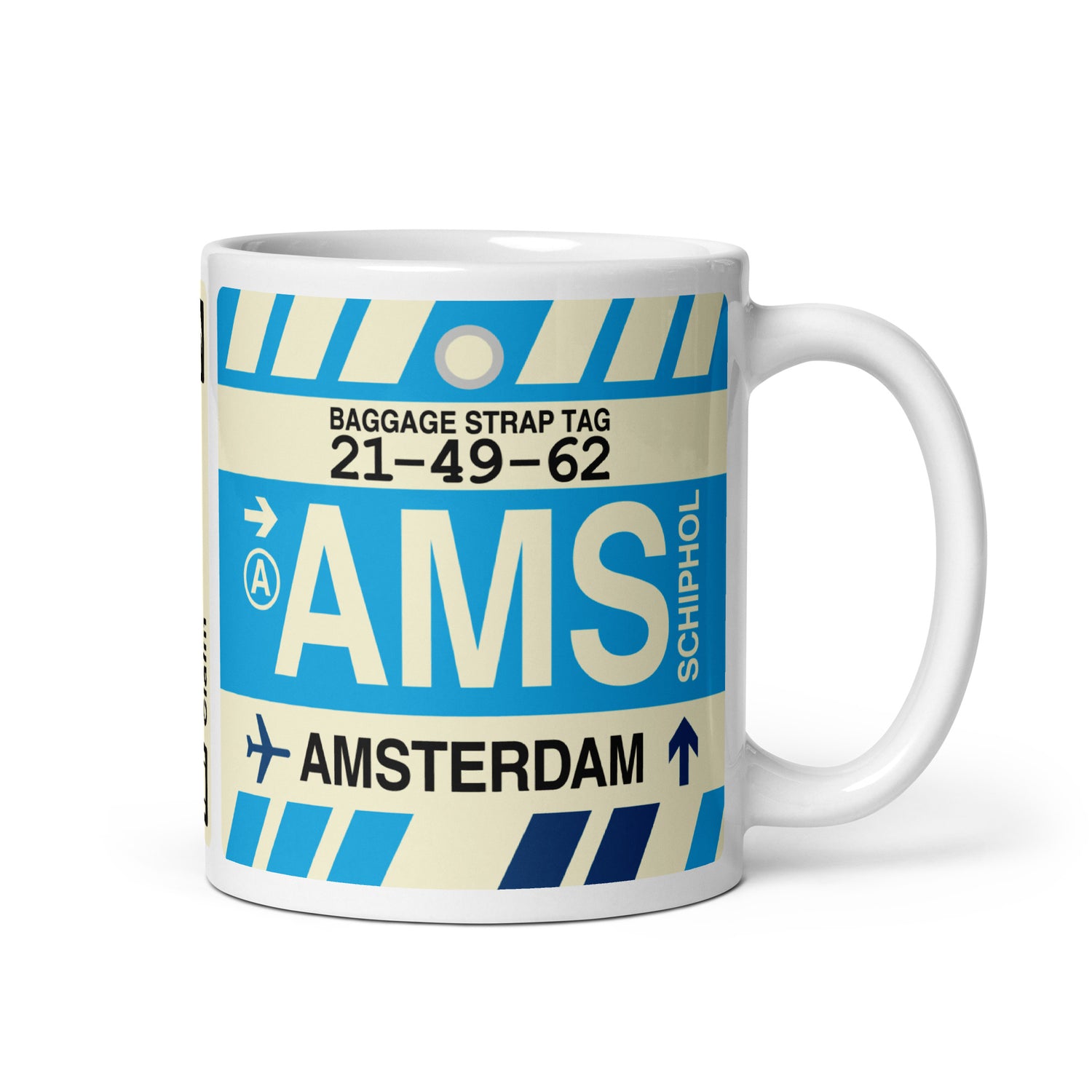 Amsterdam Netherlands Coffee Mugs and Water Bottles • AMS Airport Code