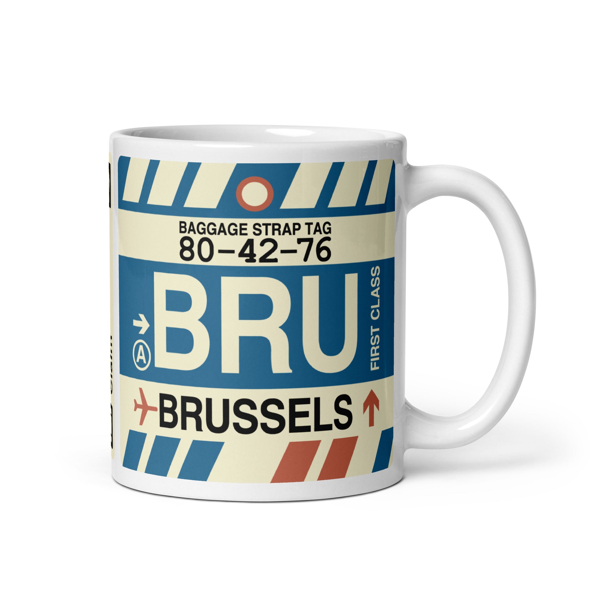 Travel-Themed Coffee Mug • BRU Brussels • YHM Designs - Image 01
