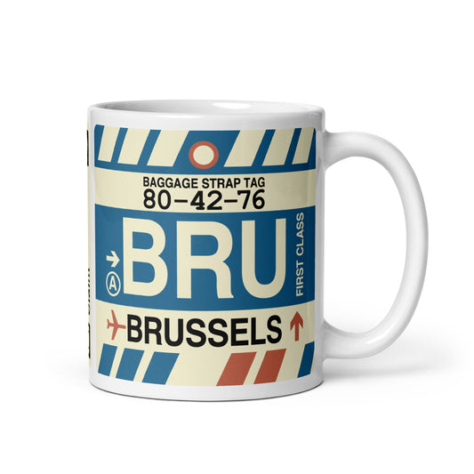 Travel Gift Coffee Mug • BRU Brussels • YHM Designs - Image 01