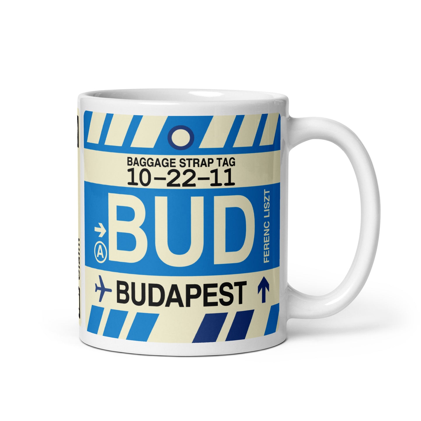 Travel Gift Coffee Mug • BUD Budapest • YHM Designs - Image 01