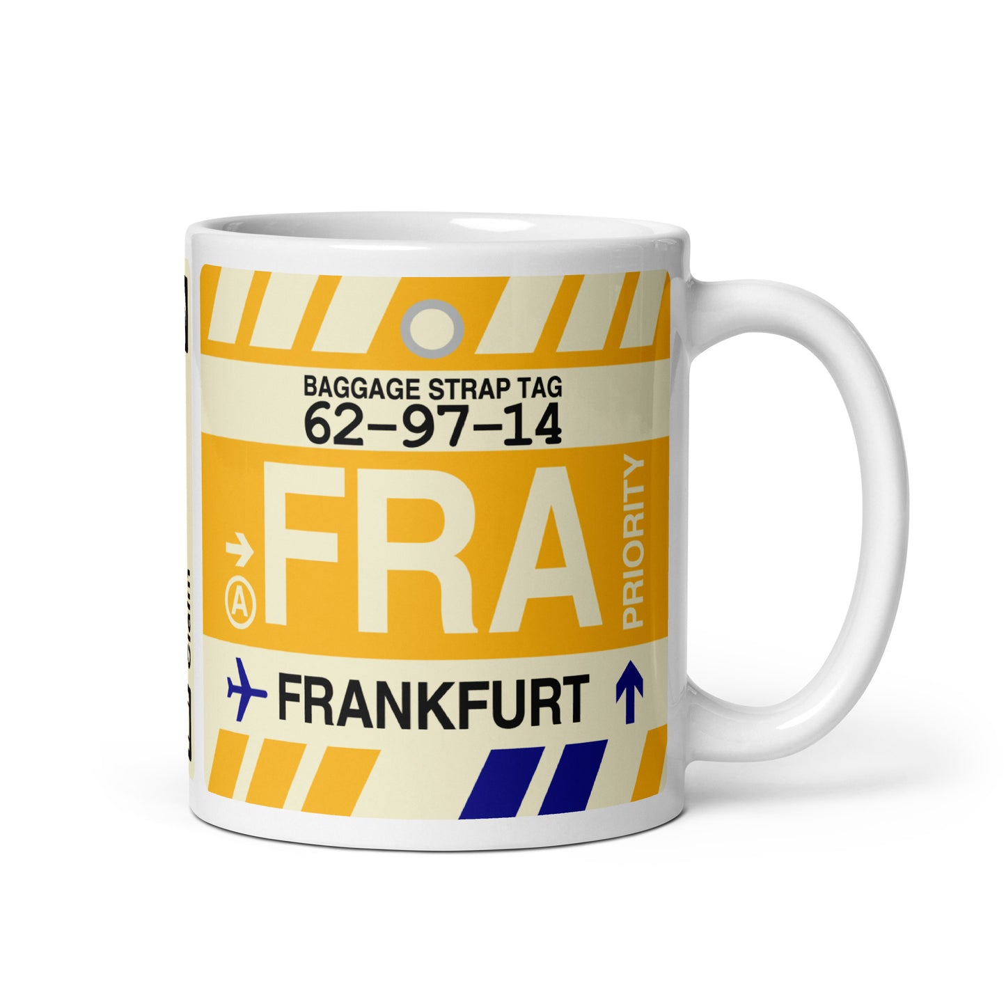 Travel-Themed Coffee Mug • FRA Frankfurt • YHM Designs - Image 01