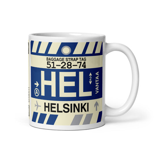 Travel Gift Coffee Mug • HEL Helsinki • YHM Designs - Image 01