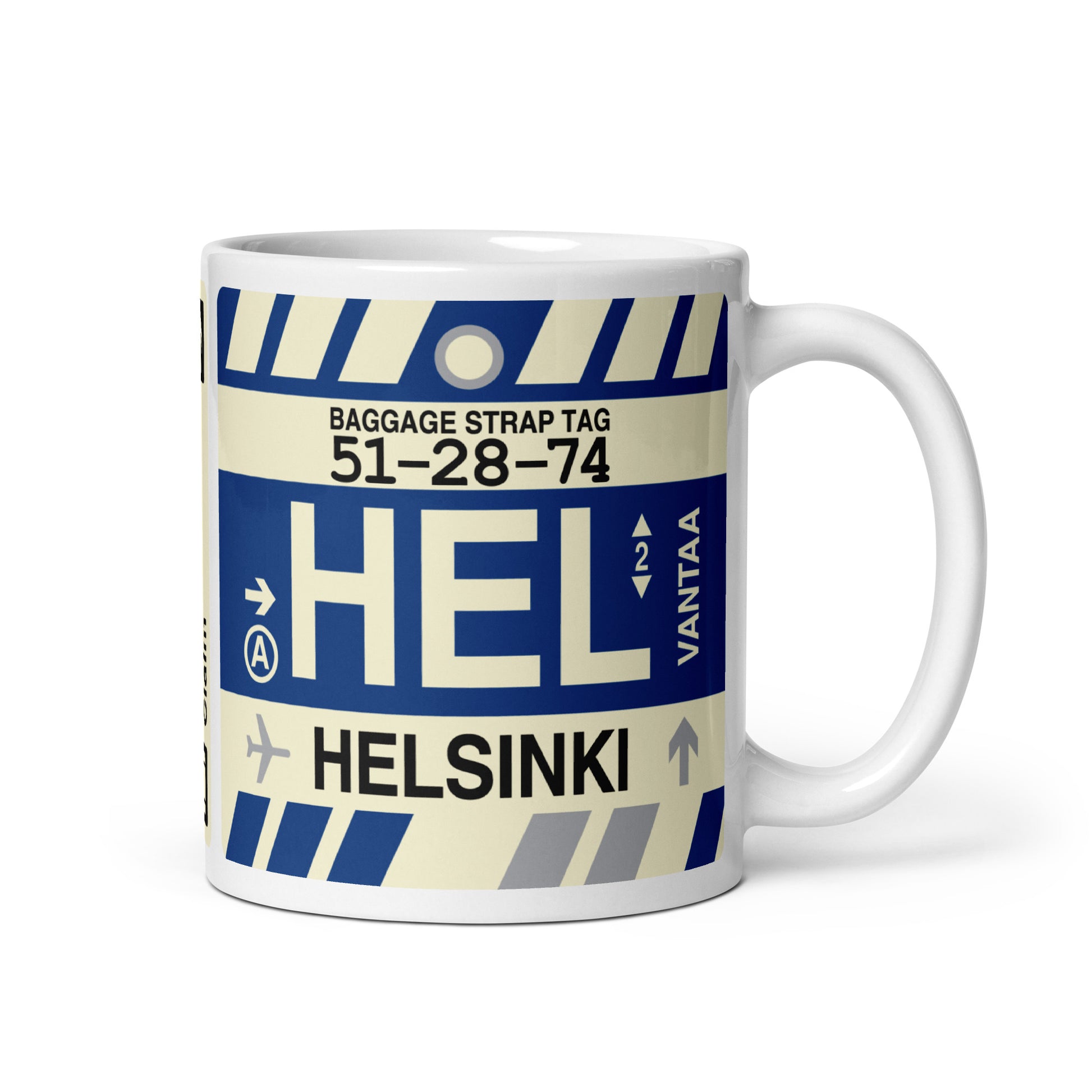 Travel Gift Coffee Mug • HEL Helsinki Souvenir • YHM Designs - Image 01