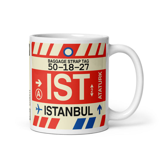 Travel Gift Coffee Mug • IST Istanbul Souvenir • YHM Designs - Image 01