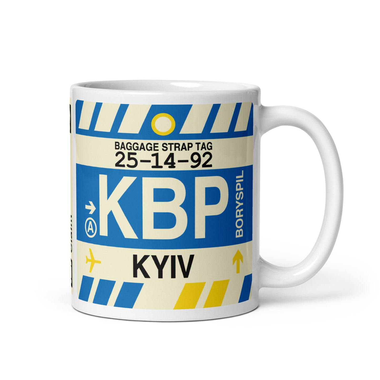 Travel-Themed Coffee Mug • KBP Kyiv • YHM Designs - Image 01
