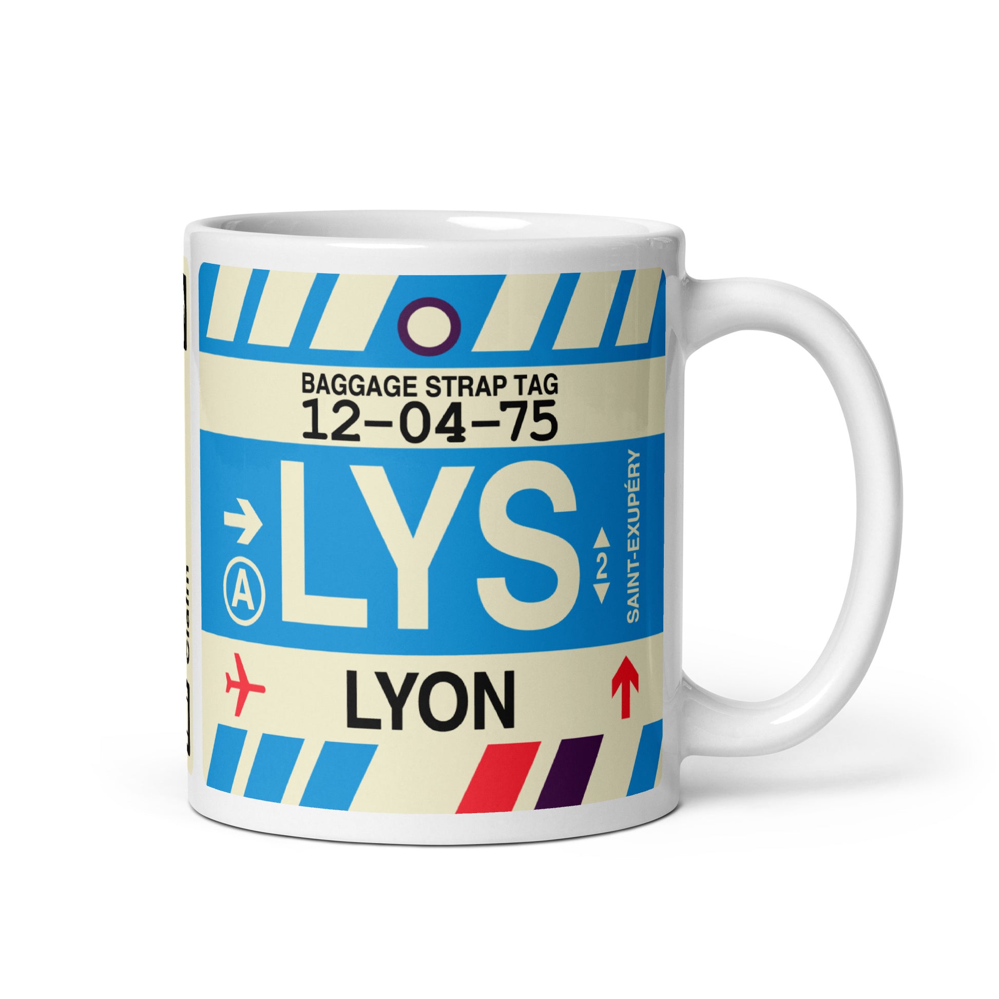 Travel-Themed Coffee Mug • LYS Lyon • YHM Designs - Image 01