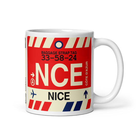 Travel Gift Coffee Mug • NCE Nice • YHM Designs - Image 01