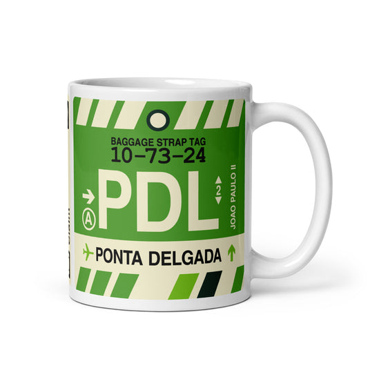 Travel Gift Coffee Mug • PDL Ponta Delgada • YHM Designs - Image 01