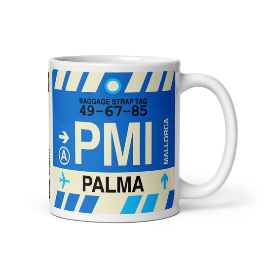 Travel Gift Coffee Mug • PMI Palma de Mallorca • YHM Designs - Image 01
