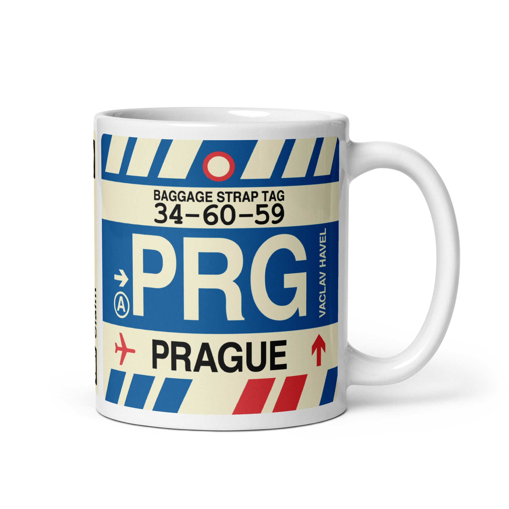 Travel-Themed Coffee Mug • PRG Prague • YHM Designs - Image 01