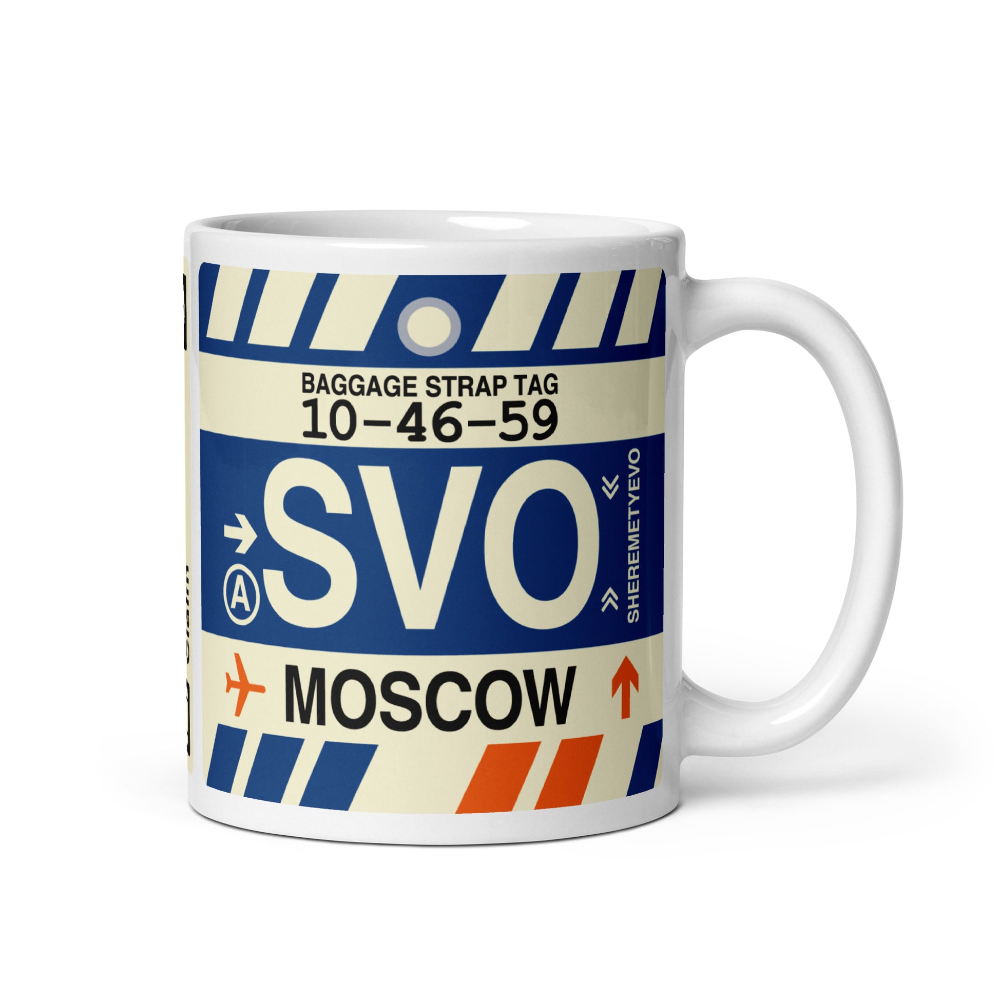 Travel-Themed Coffee Mug • SVO Moscow • YHM Designs - Image 01