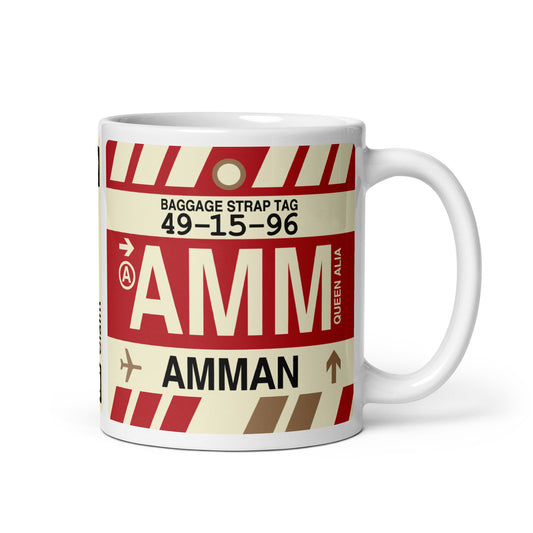 Travel-Themed Coffee Mug • AMM Amman • YHM Designs - Image 01