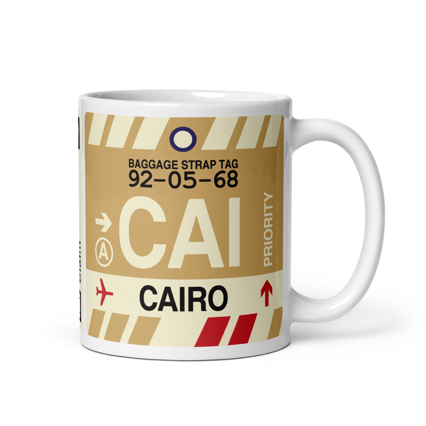 Travel-Themed Coffee Mug • CAI Cairo • YHM Designs - Image 01