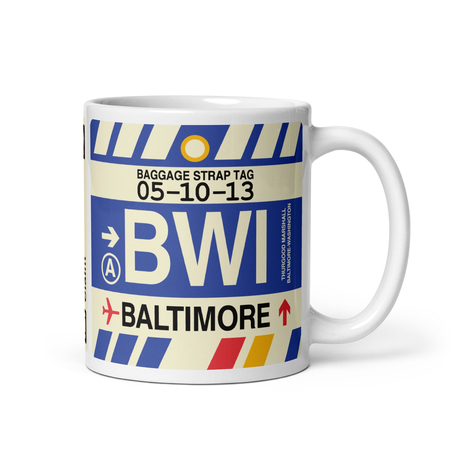 Travel-Themed Coffee Mug • BWI Baltimore • YHM Designs - Image 01