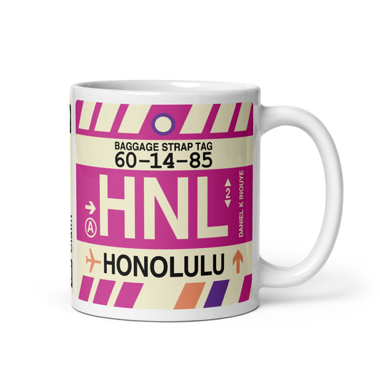 Travel Gift Coffee Mug • HNL Honolulu • YHM Designs - Image 01