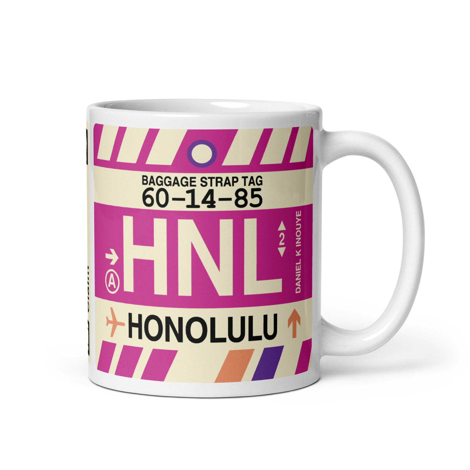 Travel-Themed Coffee Mug • HNL Honolulu • YHM Designs - Image 01