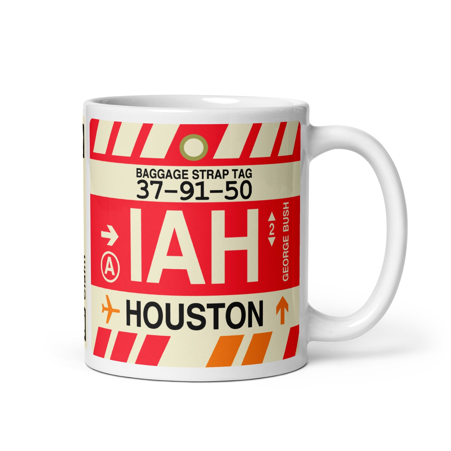 Travel-Themed Coffee Mug • IAH Houston • YHM Designs - Image 01