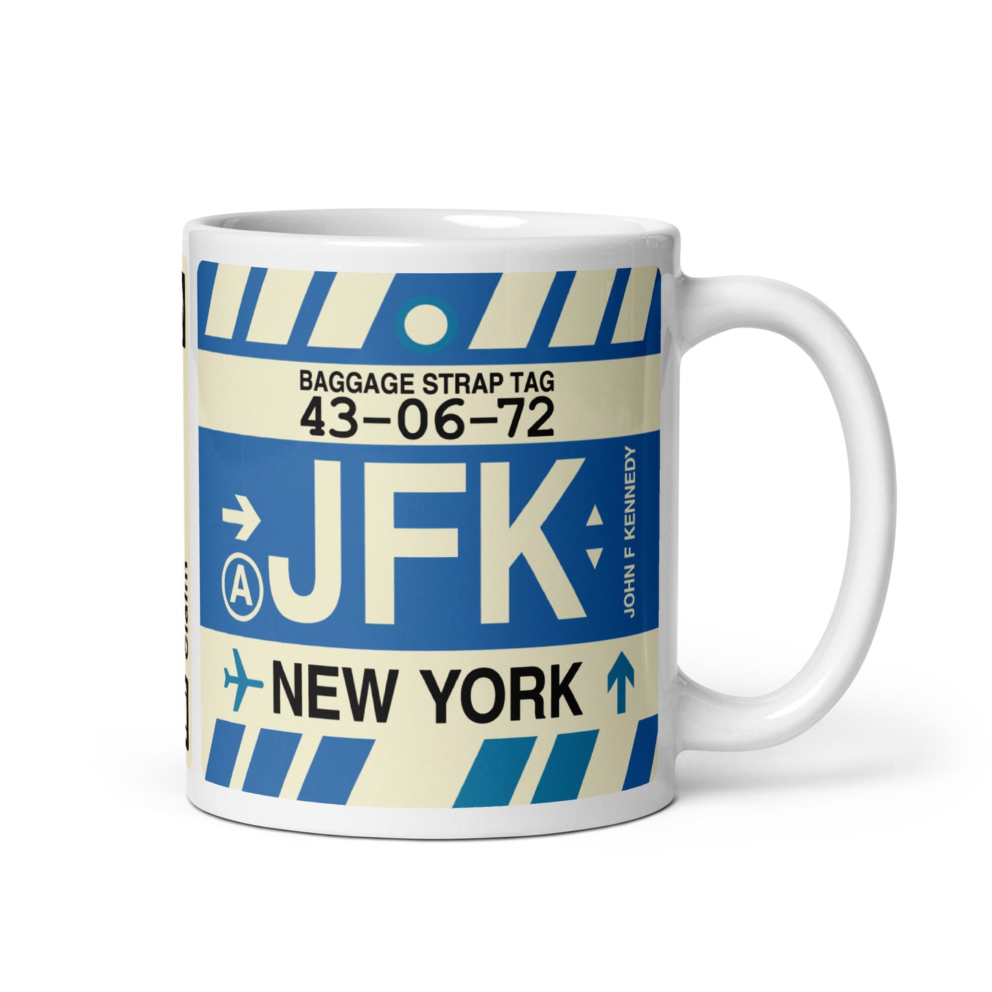 Travel Gift Coffee Mug • JFK New York City • YHM Designs - Image 01
