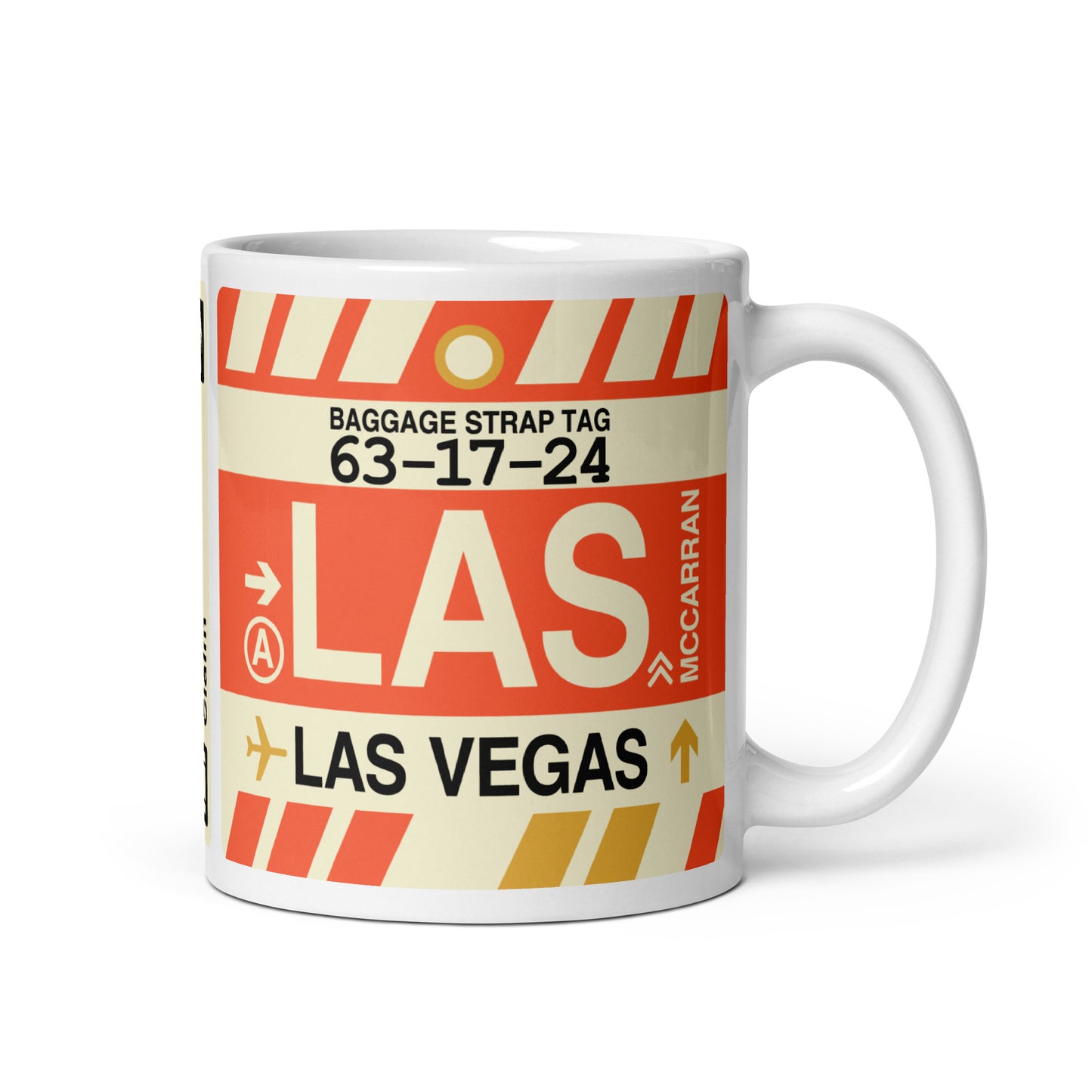 Travel Gift Coffee Mug • LAS Las Vegas • YHM Designs - Image 01