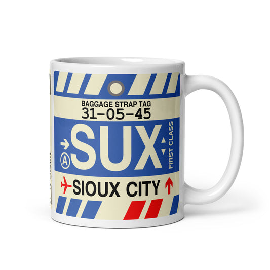 Travel Gift Coffee Mug • SUX Sioux City • YHM Designs - Image 01
