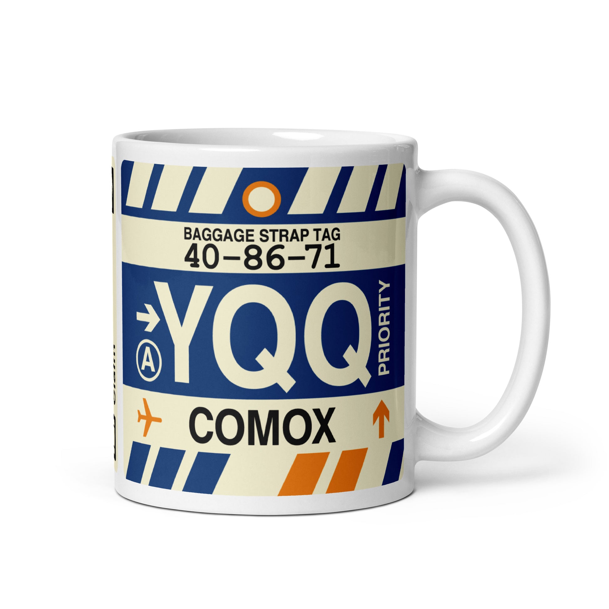 Travel-Themed Coffee Mug • YQQ Comox • YHM Designs - Image 01