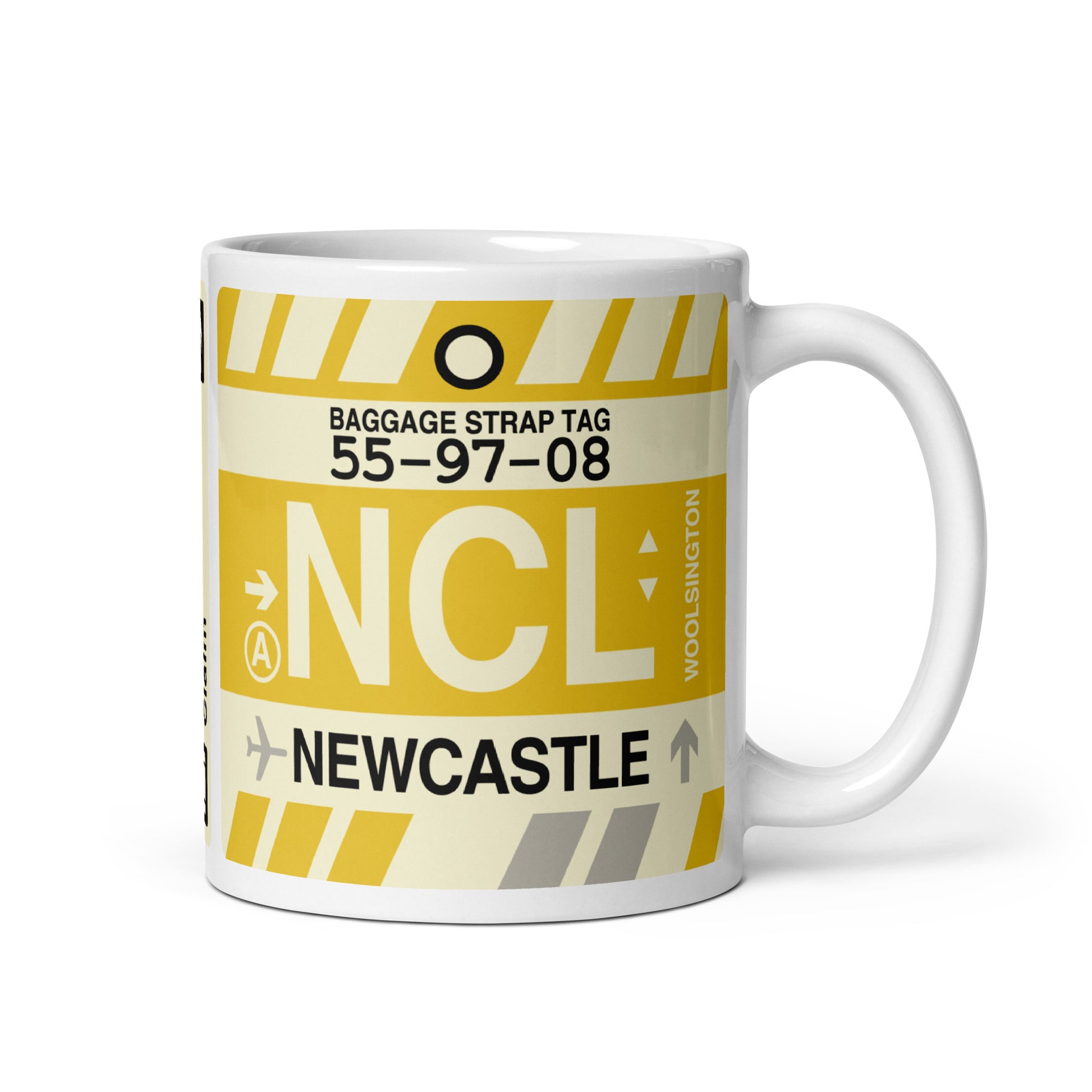 Travel-Themed Coffee Mug • NCL Newcastle • YHM Designs - Image 01