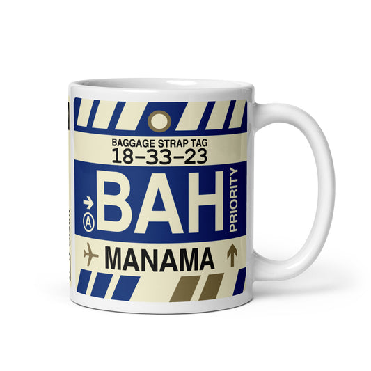 Travel-Themed Coffee Mug • BAH Manama • YHM Designs - Image 01