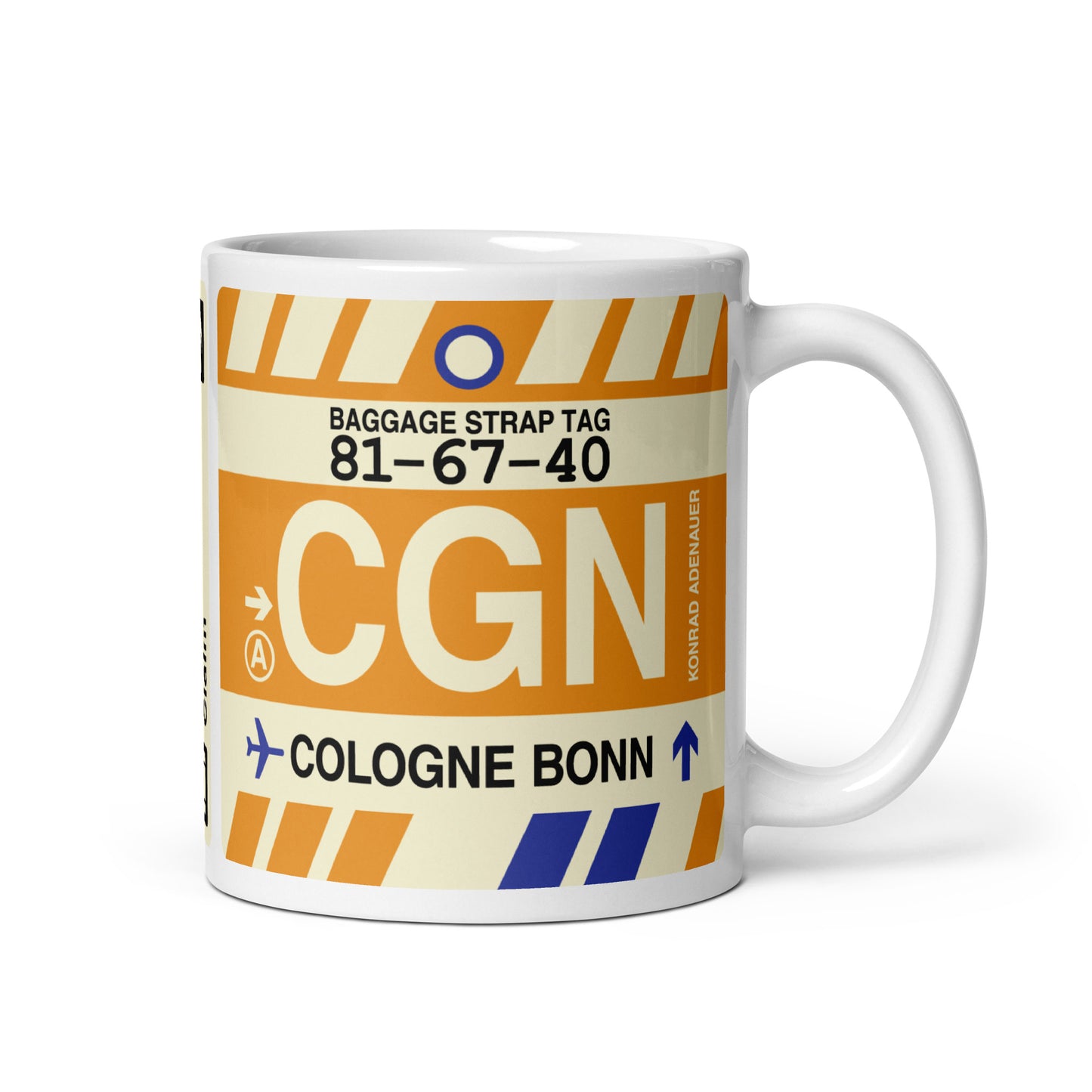 Travel Gift Coffee Mug • CGN Cologne-Bonn • YHM Designs - Image 01