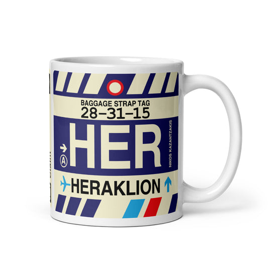 Travel Gift Coffee Mug • HER Heraklion Souvenir • YHM Designs - Image 01