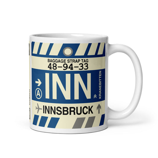 Travel Gift Coffee Mug • INN Innsbruck • YHM Designs - Image 01