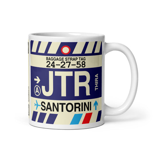 Travel Gift Coffee Mug • JTR Santorini • YHM Designs - Image 01