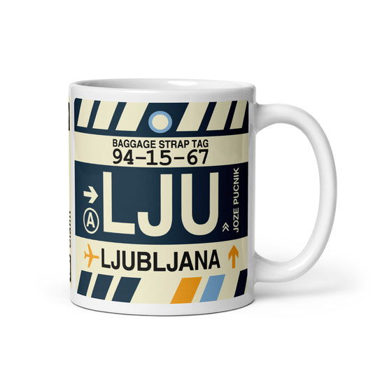 Travel Gift Coffee Mug • LJU Ljubljana Souvenir • YHM Designs - Image 01