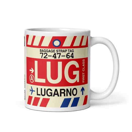 Travel Gift Coffee Mug • LUG Lugarno • YHM Designs - Image 01