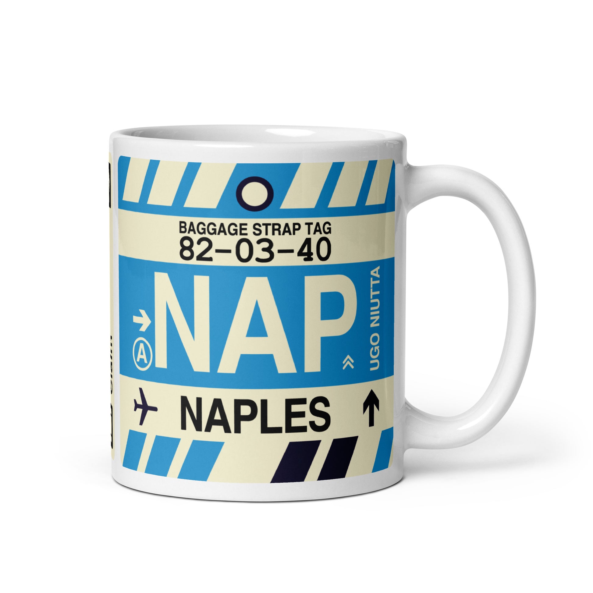 Travel-Themed Coffee Mug • NAP Naples • YHM Designs - Image 01