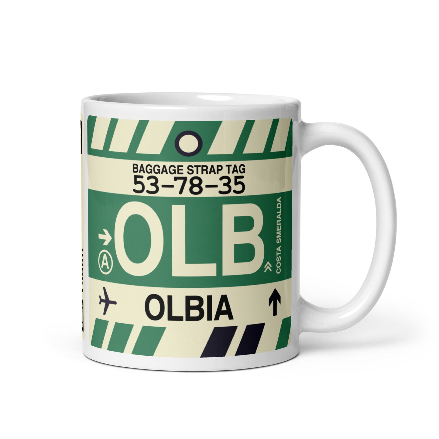 Travel-Themed Coffee Mug • OLB Olbia • YHM Designs - Image 01
