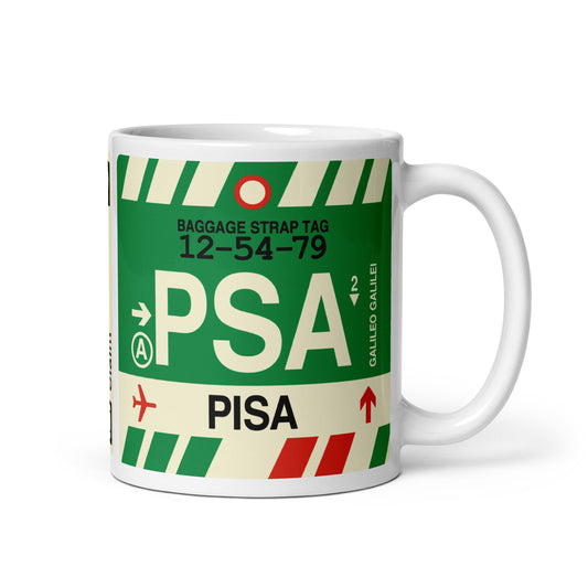 Travel Gift Coffee Mug • PSA Pisa • YHM Designs - Image 01