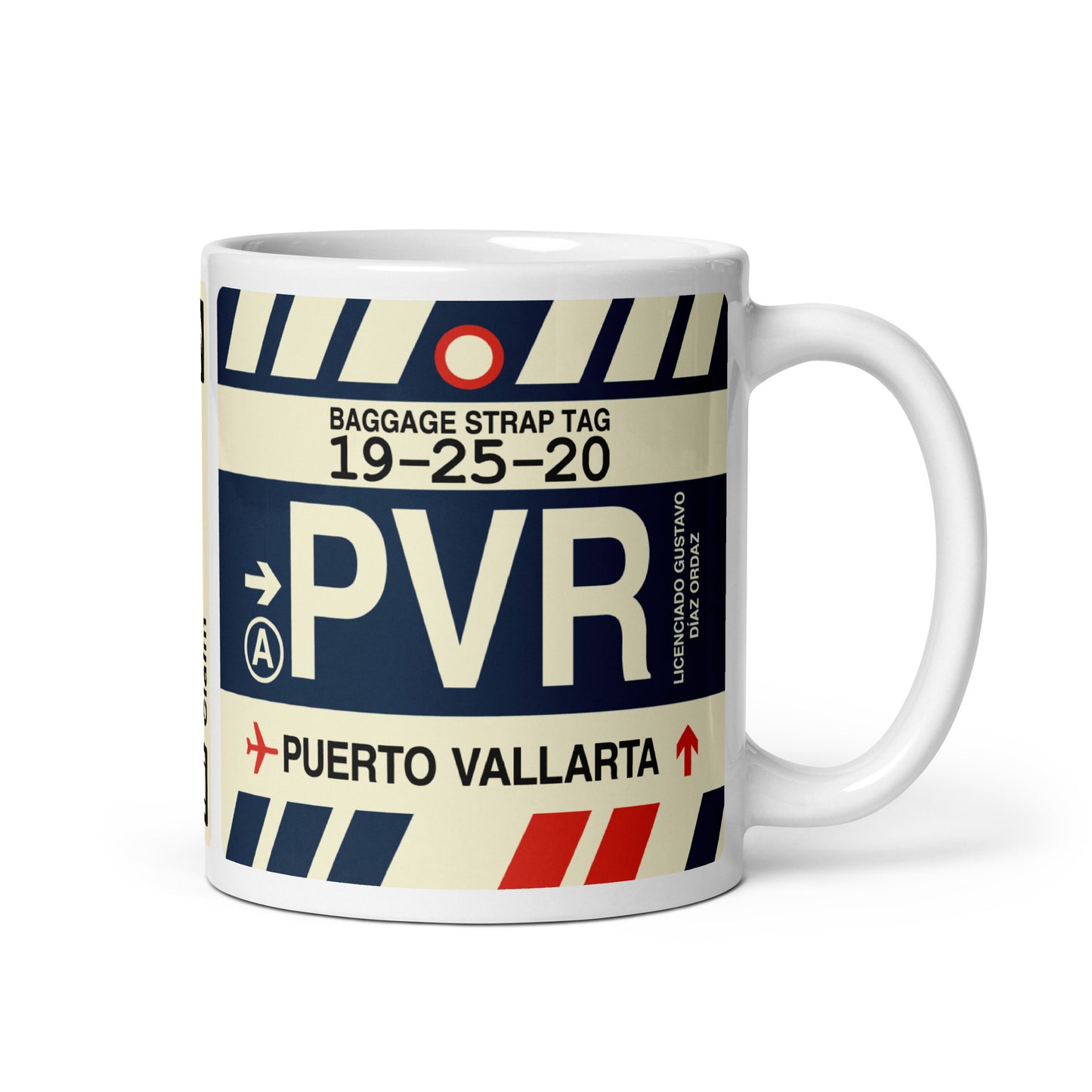 Travel-Themed Coffee Mug • PVR Puerto Vallarta • YHM Designs - Image 01