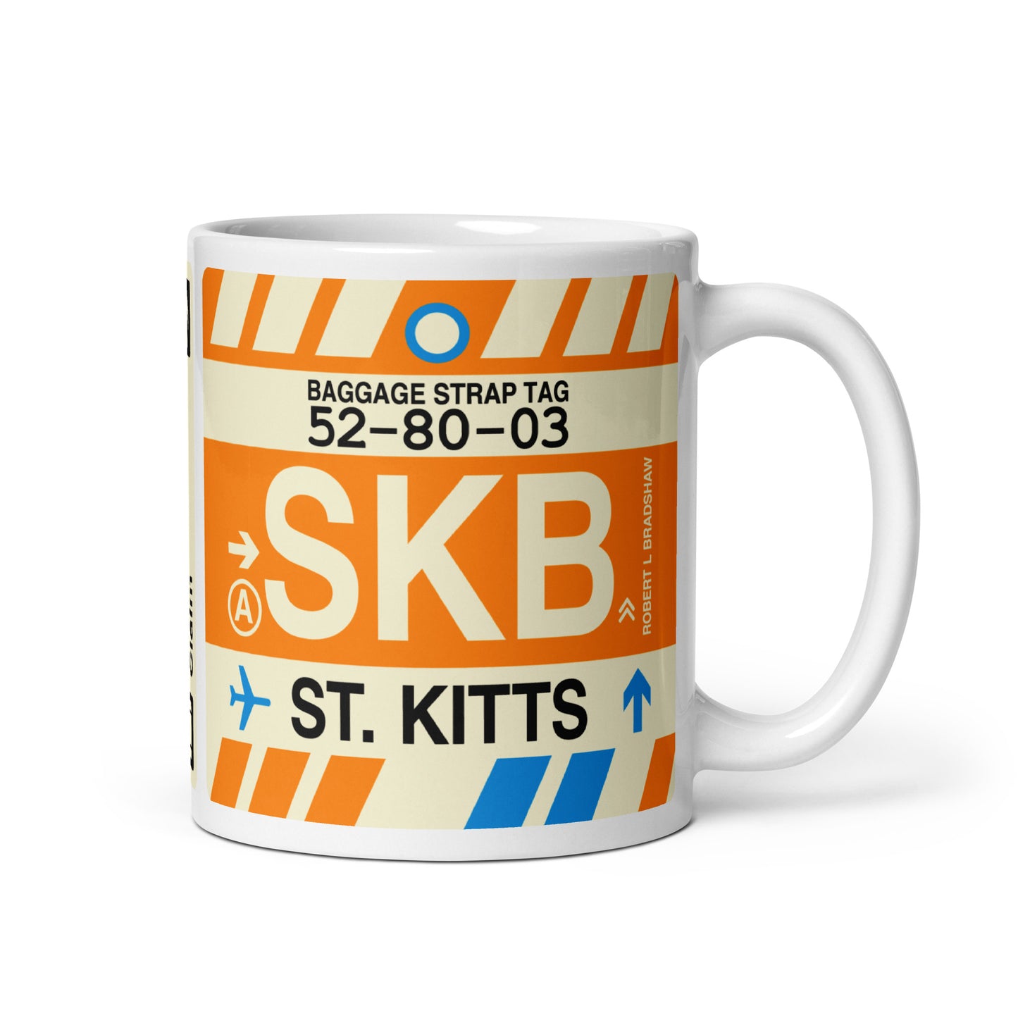 Travel-Themed Coffee Mug • SKB St. Kitts • YHM Designs - Image 01