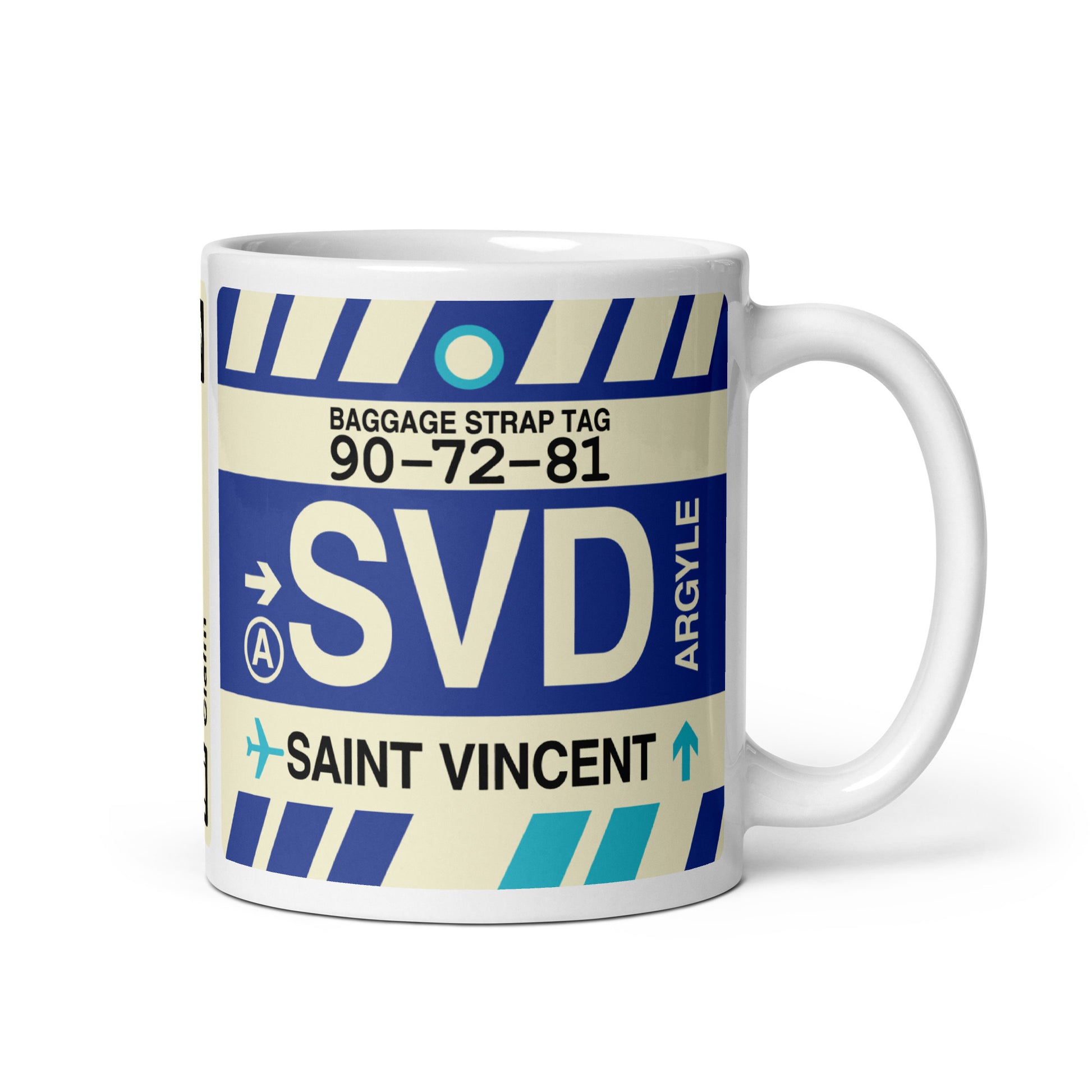 Travel-Themed Coffee Mug • SVD Saint Vincent • YHM Designs - Image 01